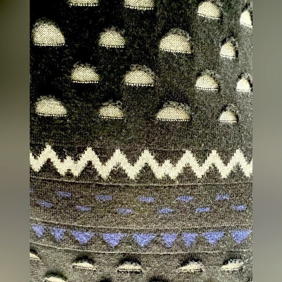 Gabby Skye Textured Geo Design 3/4 Sleeves Sweater Dress S/M - Picture 3 of 8